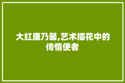 大红康乃馨,艺术插花中的传情使者