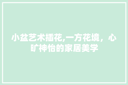 小盆艺术插花,一方花境，心旷神怡的家居美学