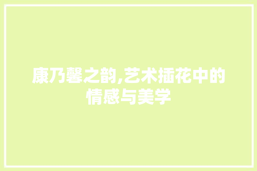 康乃馨之韵,艺术插花中的情感与美学 花卉