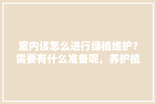 室内该怎么进行绿植维护？需要有什么准备呢，养护植物的视频短片文案怎么写。