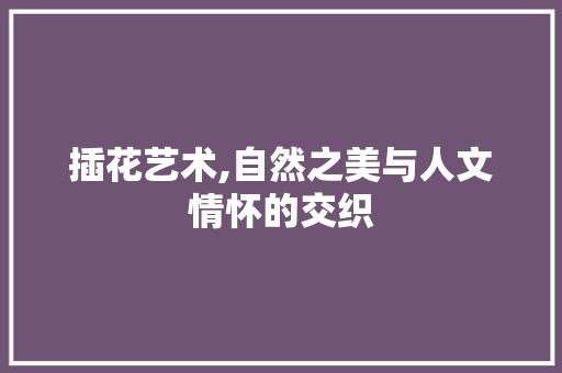 插花艺术,自然之美与人文情怀的交织 花卉