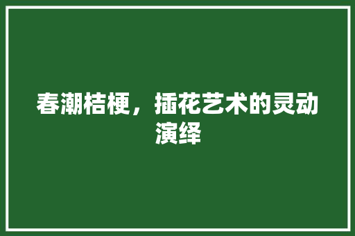 春潮桔梗，插花艺术的灵动演绎
