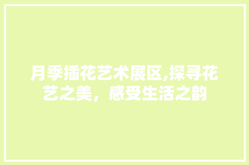 月季插花艺术展区,探寻花艺之美，感受生活之韵