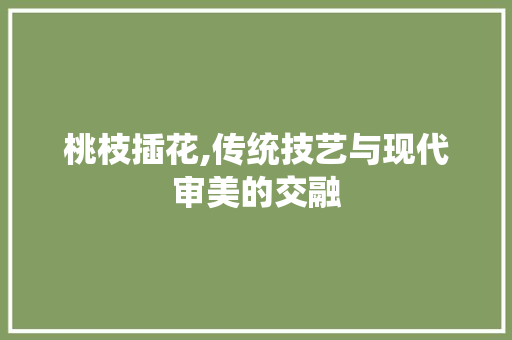 桃枝插花,传统技艺与现代审美的交融 灌溉方法