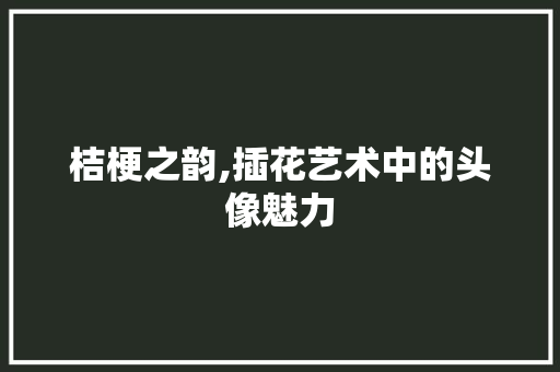 桔梗之韵,插花艺术中的头像魅力