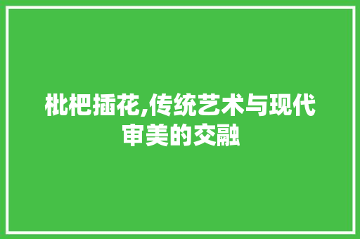 枇杷插花,传统艺术与现代审美的交融