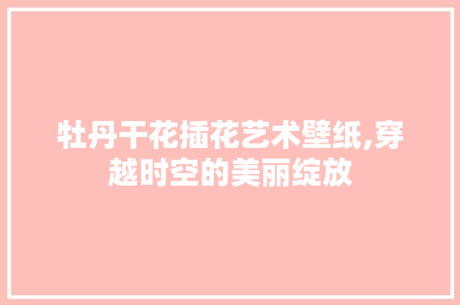 牡丹干花插花艺术壁纸,穿越时空的美丽绽放 爬藤植物