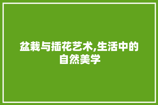 盆栽与插花艺术,生活中的自然美学 树木