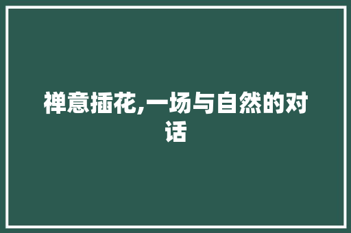 禅意插花,一场与自然的对话