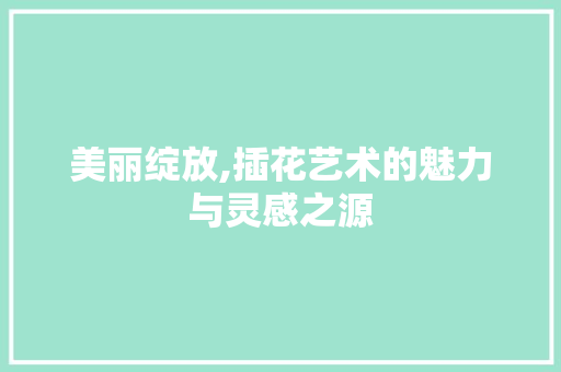 美丽绽放,插花艺术的魅力与灵感之源 养护技巧
