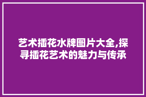 艺术插花水牌图片大全,探寻插花艺术的魅力与传承 观叶植物