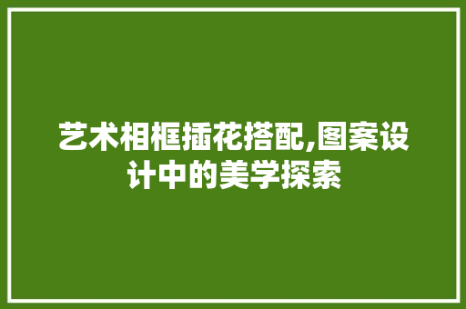 艺术相框插花搭配,图案设计中的美学探索