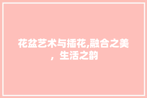 花盆艺术与插花,融合之美，生活之韵 土壤选择