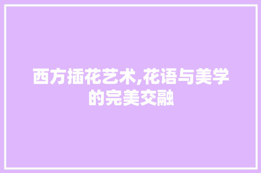 西方插花艺术,花语与美学的完美交融 土壤选择