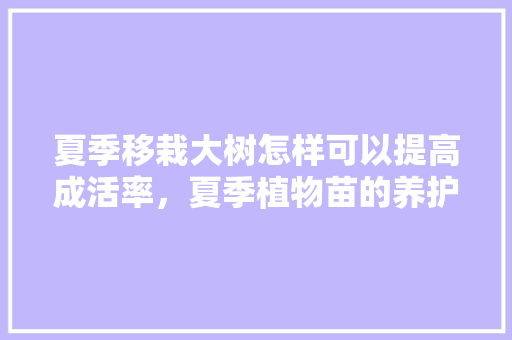 夏季移栽大树怎样可以提高成活率，夏季植物苗的养护方法有哪些。