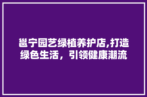 邕宁园艺绿植养护店,打造绿色生活，引领健康潮流