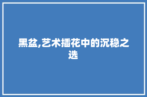 黑盆,艺术插花中的沉稳之选