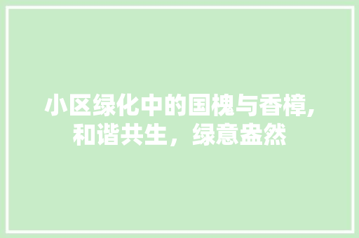 小区绿化中的国槐与香樟,和谐共生，绿意盎然